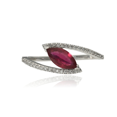 Fehér arany gyűrű 52-es méret (B21827_4I)